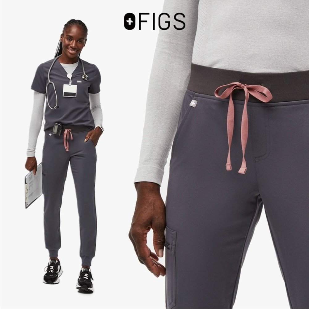 FIGS Scrub Set Catarina One Pocket Top (Large) and Zamora Jogger (Medium Tall)